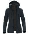 XB-4W Stormtech Ladies Matrix System 3-in-1 Jacket Charcoal Twill / Black colour image